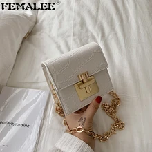 Crocodile Pattern MINI Crossbody Bags For Women Lock Messenger Shoulder Bag Lady Phone Handbags and Purses Stone Pattern