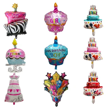 

1pc Cartoon Spanish Cake Baby Balloons Birthday Party Balloons Decoration Wholesale Kids Toys Mickey Minnie Inflatable Air Ball