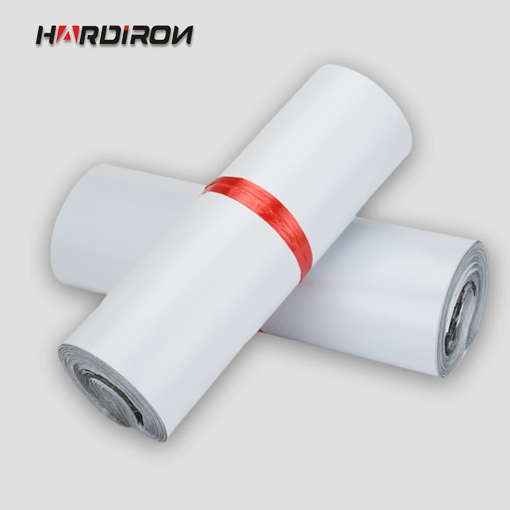 Самоклеящиеся поли конверты белого цвета HARDIRON белые для почтовых отправлений