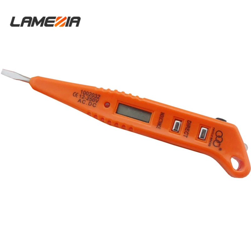 

LAMEZIA Portable AC DC 12-220V Voltage Test Pencil Voltmeter Circuit Detector Led Light Alert Electric Volt Tester Pen Detection