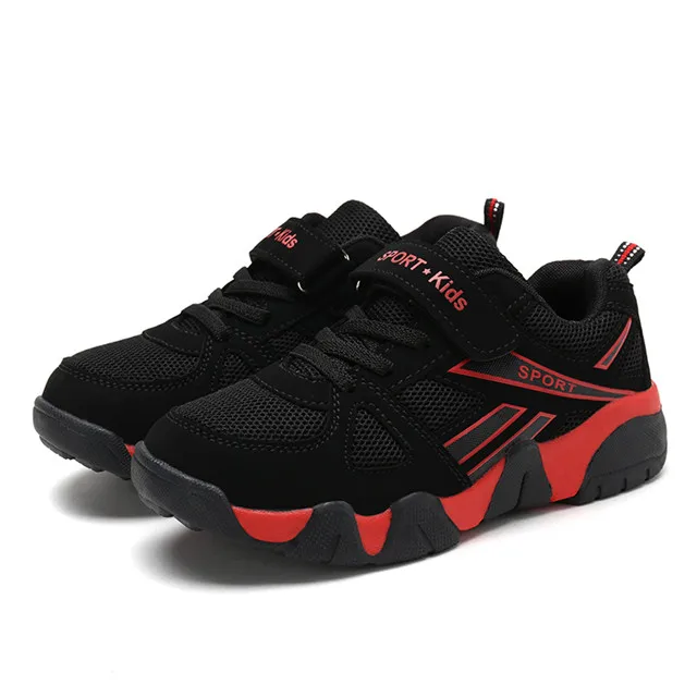 boy shoes red Новая детская спортивная обувь для мальчиков повседневные кроссовки для бега детская Баскетбольная обувь для мальчиков пять цветов дышащая нескользящая подошва 28-40 - Цвет: boy shoes red