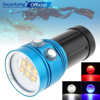 

120W 12000LM Bright LED Professional Diving Flashlight Support Underwater 100m Powerful Flashlight for Diving