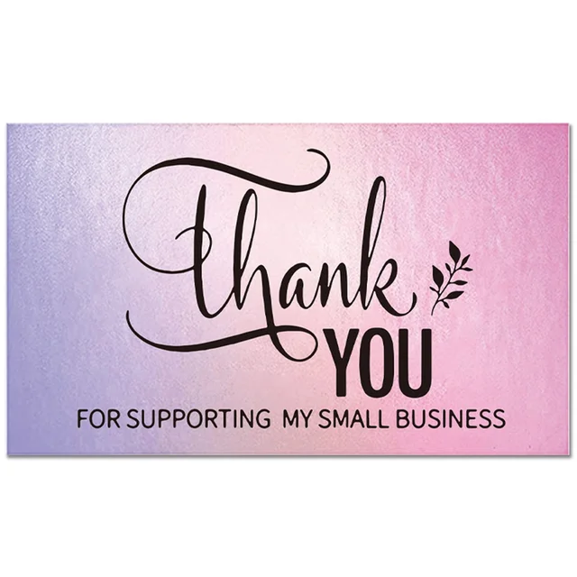 50Pcs Thank You for Your Order Business Cards Greeting for Party Shopping Purchase Cards Appreciation Card for Small Business Style 16