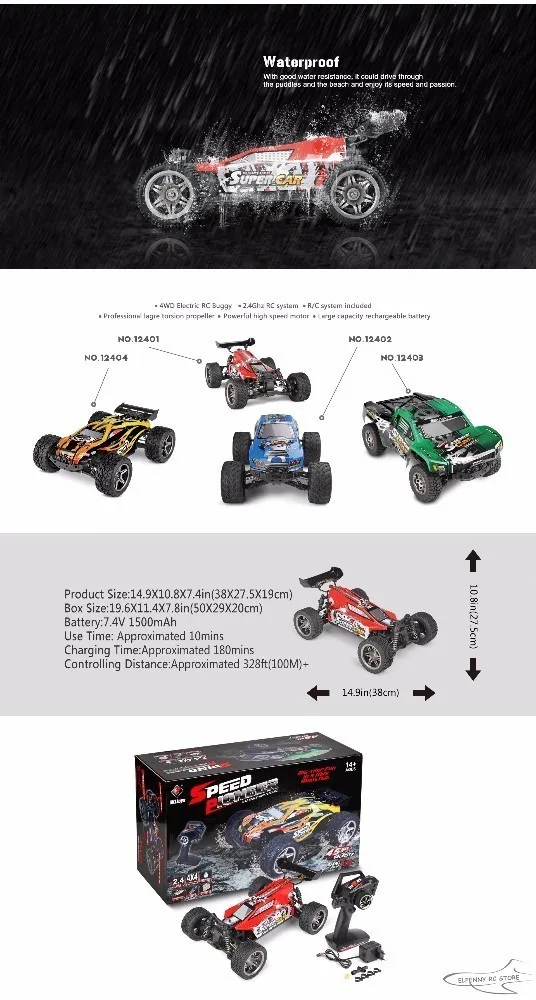 Высокоскоростной Wltoys 12401 RC автомобили 1/12 4WD гусеничный rtr-комплект Р/У Машинки 2,4 ГГц Радиоуправляемый, для автомобильных гонок радиоуправляемые автомобили VS WLtoy A959