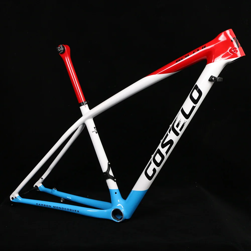 Top 2019 T1000 Carbon Fiber Costelo SOLO II Mountain MTB 29er Carbon frame bicycle frame seatpost clamp only 820-920g Super light 4