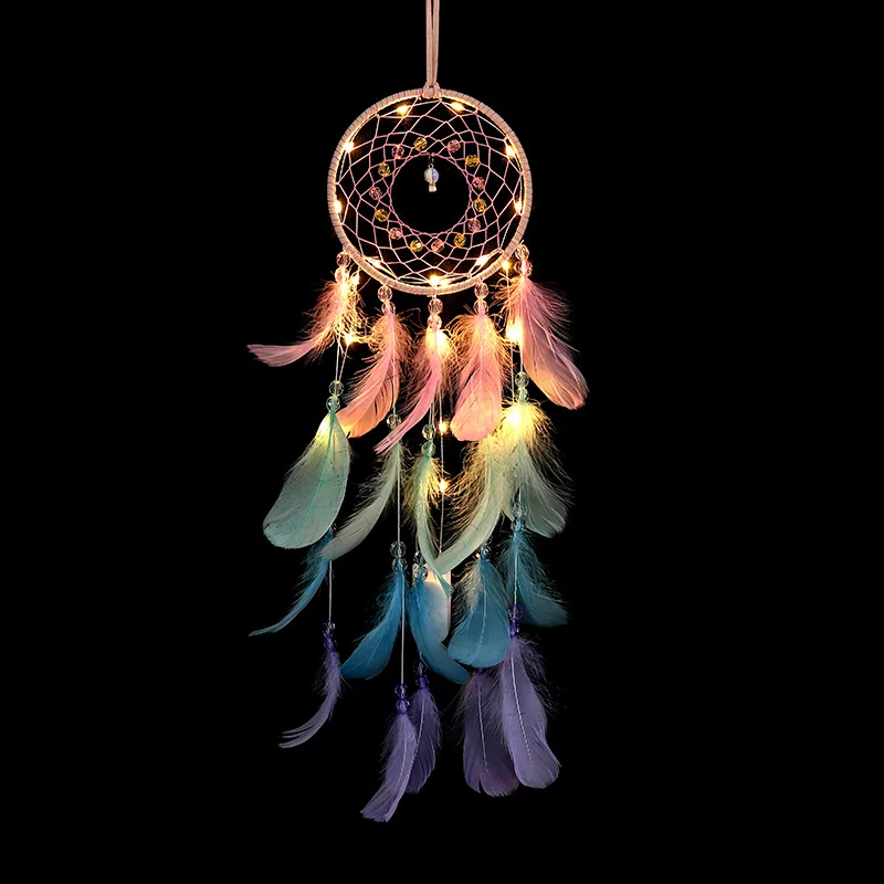 

1PC Hand-woven dream catcher Indian style holiday pendant fantasy colors