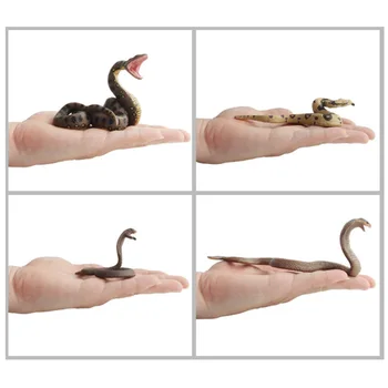 

4Pcs Realistic Animal Figures Model Halloween Festival Simulated Snake Model Party Atmosphere Snake Trick Toys