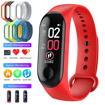 

M3 LCD Smart Bracelet Watch 2020 Men Women Sport Fitness Tracker Heart Rate Blood Pressure Oxygen Bluetooth Remote Photo Calorie