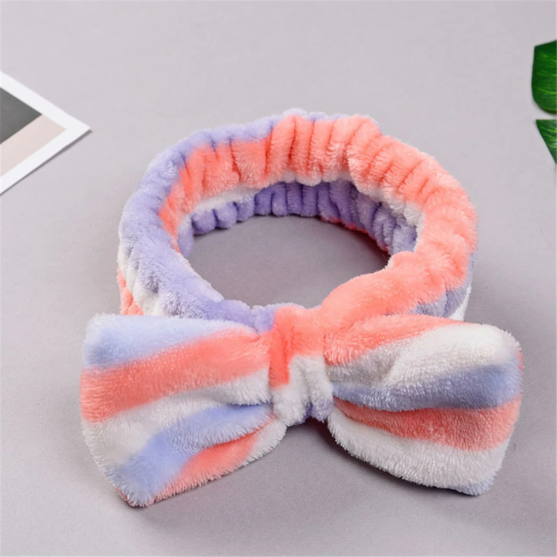 hair clips for women Big Rabbit Ears Coral Fleece Soft Elastic Hairbands SPA Bath Shower Make Up Wash Face headband Hair Band Girls Hair Accessories crocodile hair clips Hair Accessories