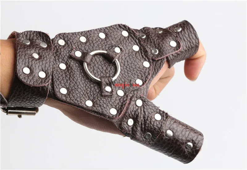 Приспособление для охоты защита рук перчатки для рыбалки Harpoon Bracer воловья сталь пластина ручная защита Натуральная кожа рыболовные принадлежности