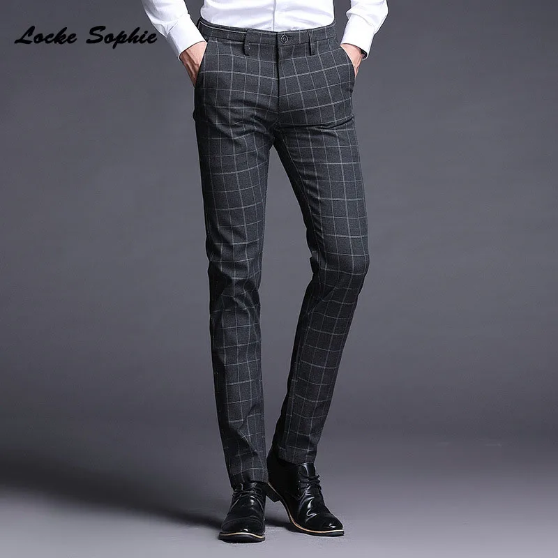 high waisted plaid pants men