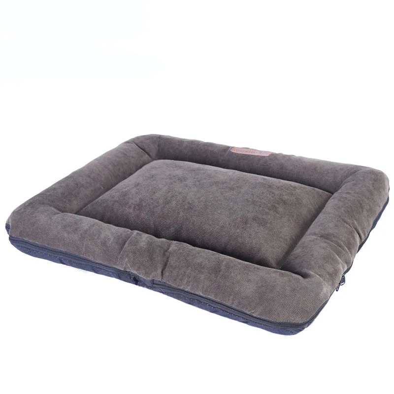 Подушка для кровати собаки моющийся коврик для собаки дышащий вельветовый коврик для питомца водонепроницаемый коврик для дома для собаки гнездо для питомца диван одеяло коврик для животных - Цвет: grey