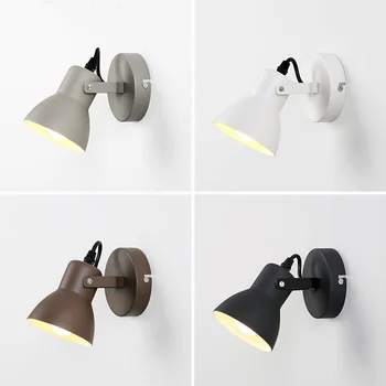 

Nordic Modern Minimalist Bedroom Bedside Lamp Creative Corridor Aisle Porch Office Study Cafe Wall Lamp Adjustable Bra Sconce