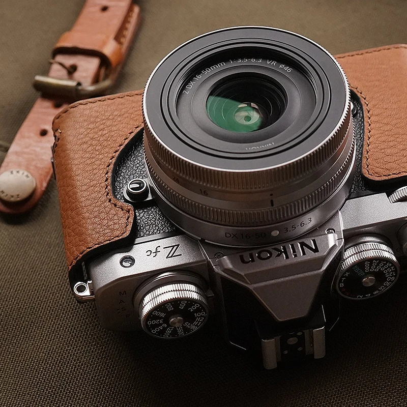 

MrStone for Nikon ZFC Protective Case Genuine Leather Camera Case Nikon z-fc cowhid e Camera bag Handmade customization