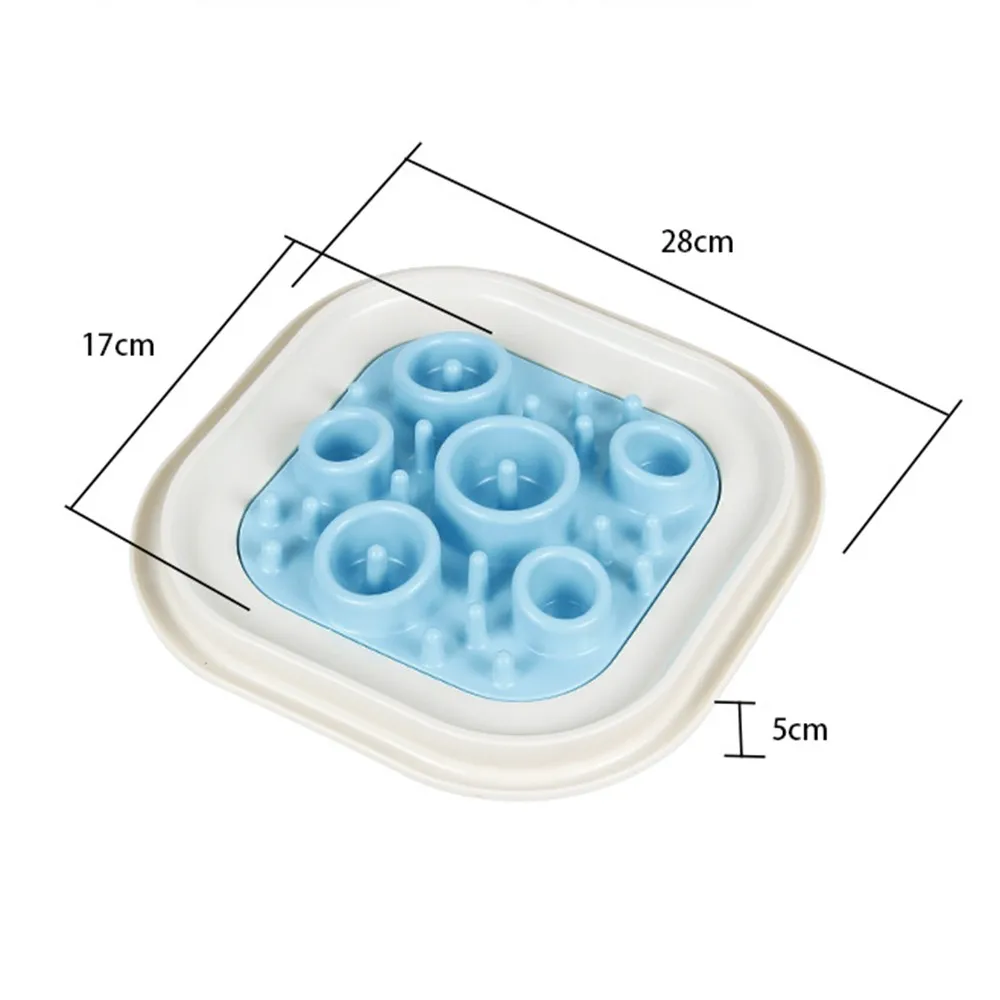 Медленной еды Раздувание остановить Еда блюдо цветной, для домашних животных, для собак чаша медленно кормушки анти удушья Щенок Кот ест блюдо чаша для домашних животных