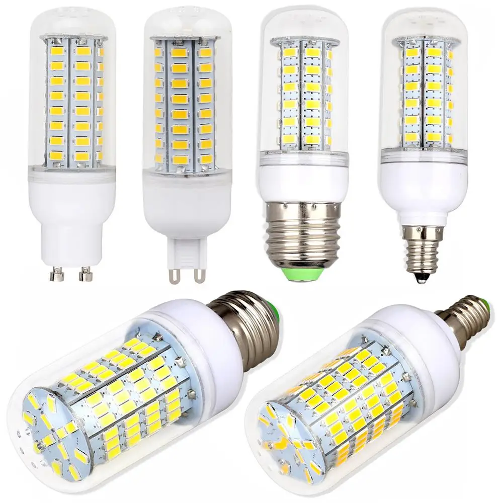 10 Pcs Ultra Bright 5730 SMD LED Corn Bulb Lamp Warm White/Cool White Light E14