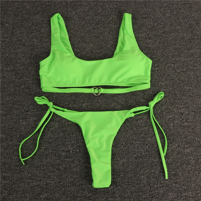 2021 2020 Heart Belt Bikini Set Thong Bathing Sexy Suit G String Bikini