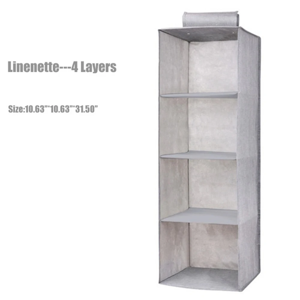Платяной шкаф шкафы для хранения вещей и для хранения Linenette 3/4/5 Слои s домашний компактный застегивающийся вакуумный обуви мульти-Слои Складная висячая Сумка Полки - Цвет: 4 Layer