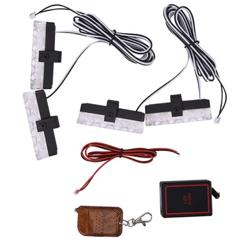 

Car 12V 16 LED Car Red & Blue Police Strobe Flash Light Dash Emergency Warning Lamp