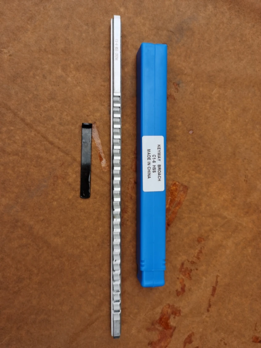 HSS 6 мм C1 Push Type Keyway Broach метрический размер + Shim Режущий инструмент для станка с ЧПУ