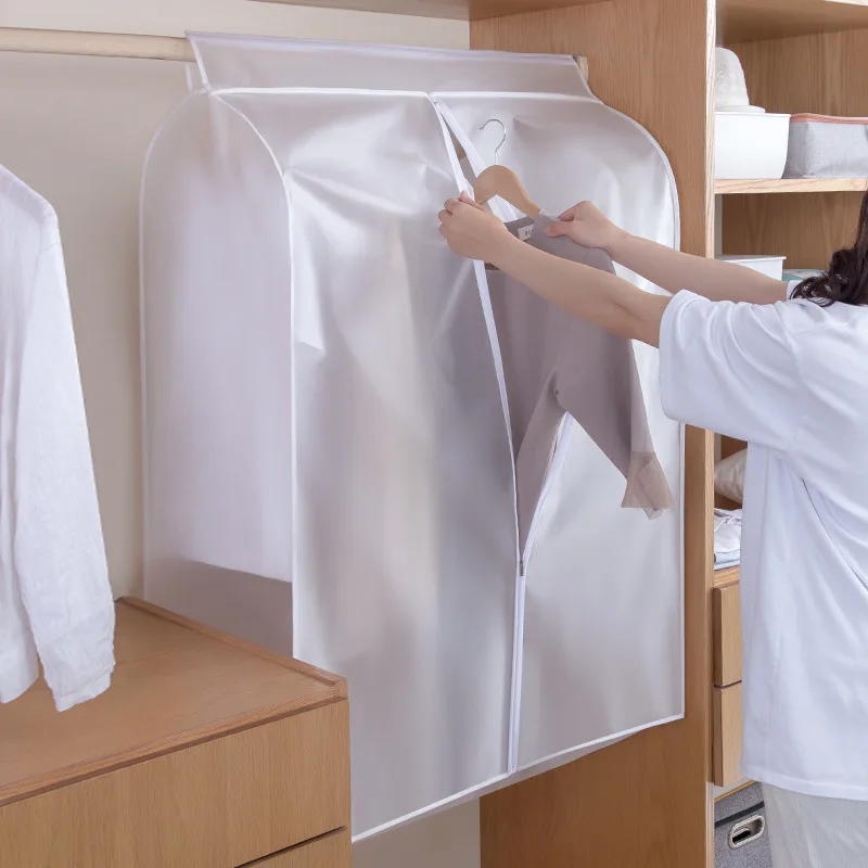

3D Zipper Dust Clothes Cover Clothes Storage Wardrobe Suit Bags Closet Hangers Case Clothing Cover Dust Bag Hanging Organizer 1P