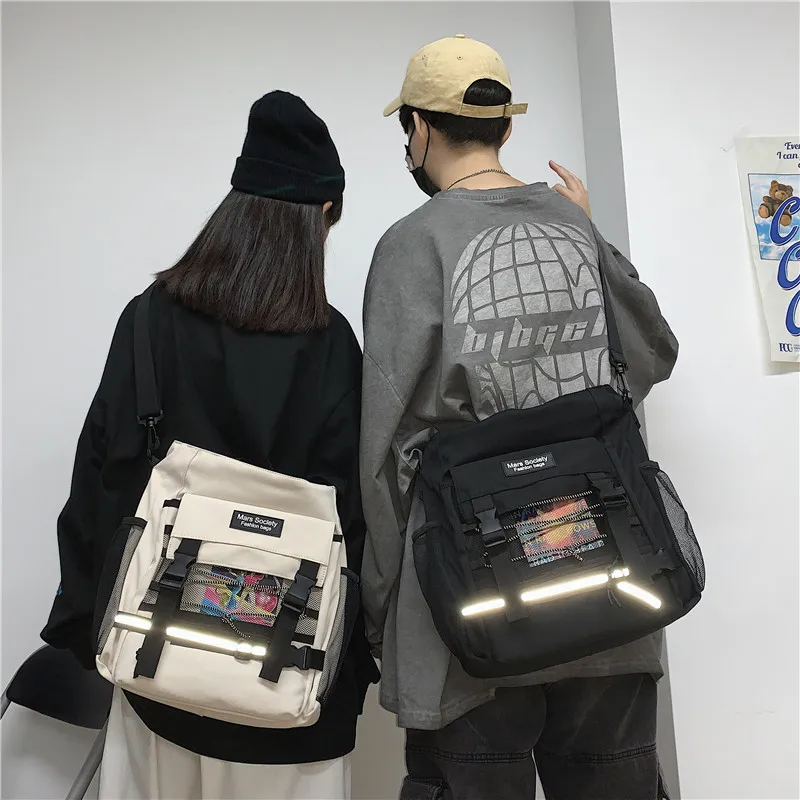 NEW Real Photo Canvas Bag Cute Joker Girl Shoulder Bag Student Class Forest Postman Messenger