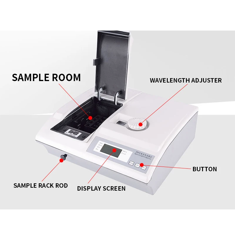 Visible Spectrophotometer 721/722N/722S Visible Spectrophotometer Photometer Professional Experimental Instrument 5