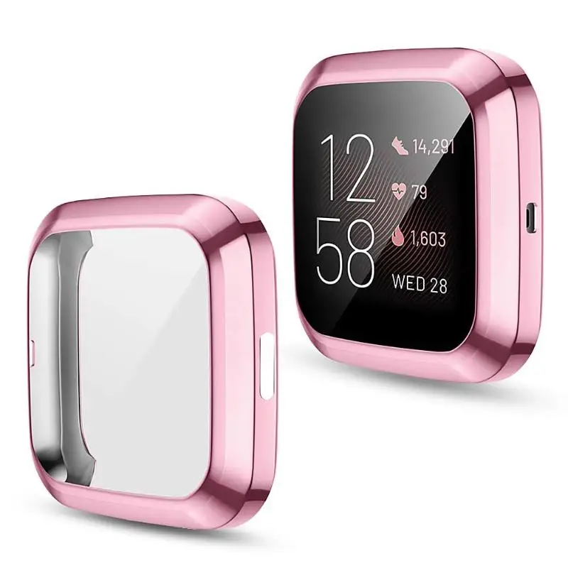 10 цветов Мягкий ТПУ защитный чехол Защитная пленка подходит для Fitbit Versa 2 Смарт водонепроницаемые часы бренд удобный