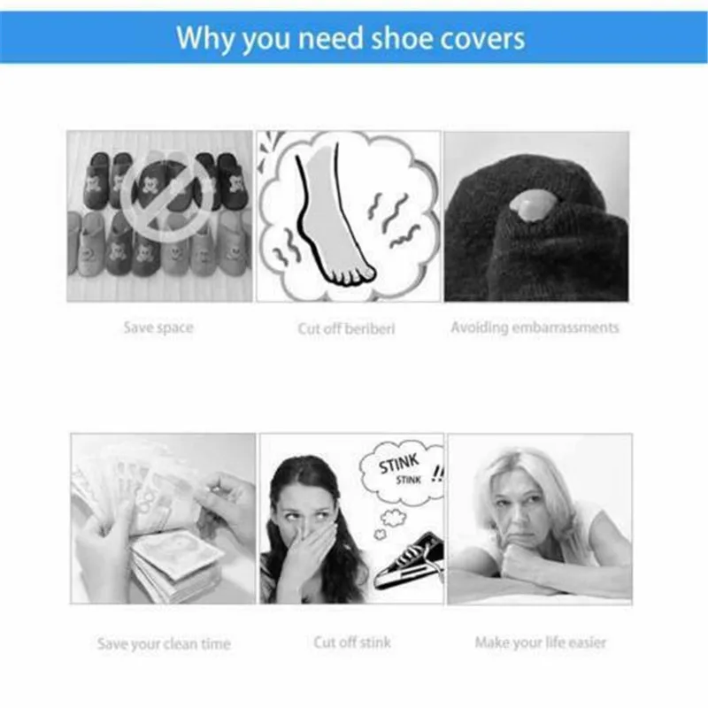 100 шт чехлы для обуви пластиковые одноразовые бахилы Overshoes медицинские водонепроницаемые чехлы для обуви ковер очистка галоши защитная