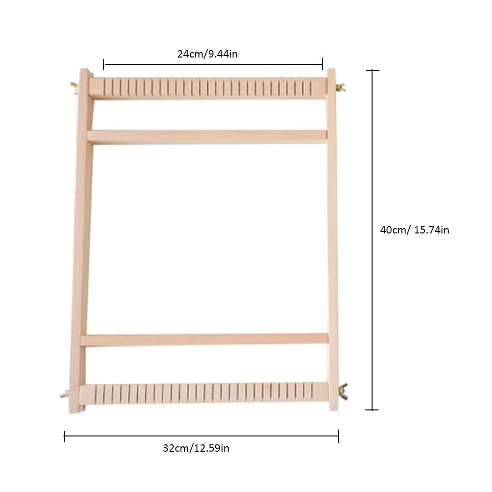 Wooden Sewing Machine Weaving Loom Handmade Woven Wooden Loom DIY Wool Hook Looms Tapestry Weaver Sewing Accessories