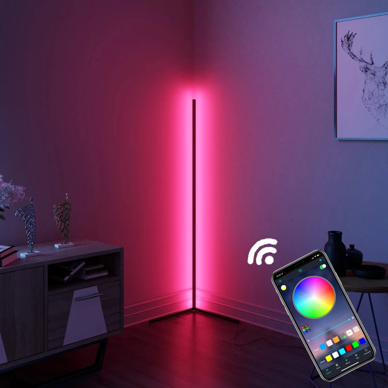 Скандинавская декоративная домашняя светодиодная напольная лампа RGB комнатное
