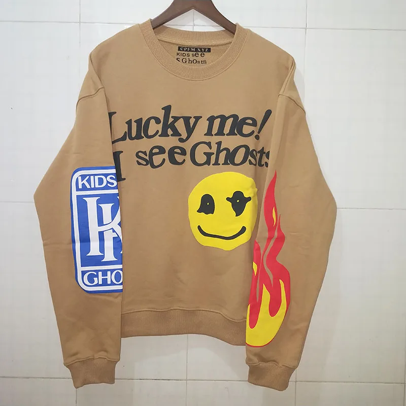 Толстовки Kanye West KIDS SEE Ghost 3D печать Lucky Me I See CPFM.XYZ W.W.C.D. Пуловер с капюшоном|Толстовки