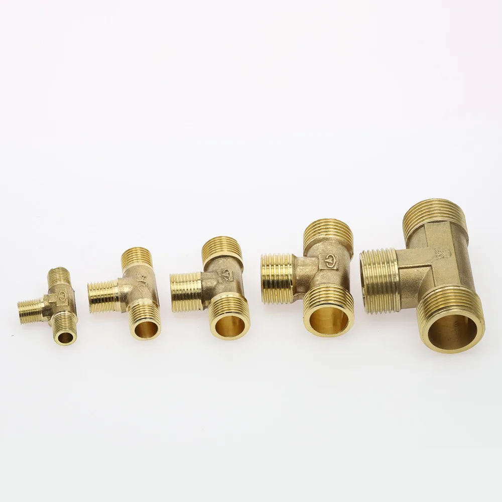 1 шт. 1/4 &quot3/8&quot 1/2 &quotBSP Тип тройника тройник 3 ходовой латунный фитинг для труб