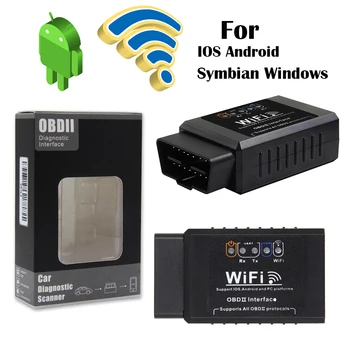 Автомобильный сканер ELM 327 V1.5 obd2, автомобильный диагностический инструмент WIFI для formini Cooper PC IOS Android Symbian Автомобильный сканер ELM 327 V1.5 obd2, автомобильный диагностический инструмент WIFI для formini Cooper PC IOS Android Symbian