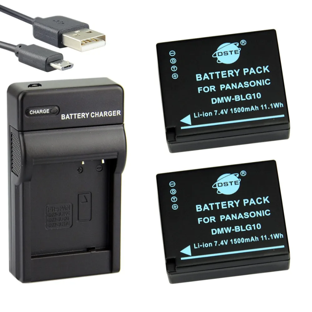 3 шт. 1500mAh 7,4 V DMW-BLG10 BLG10 BLG10E DSTE батарея камеры DSLR двойное зарядное устройство для Panasonic Lumix DMC-GF6