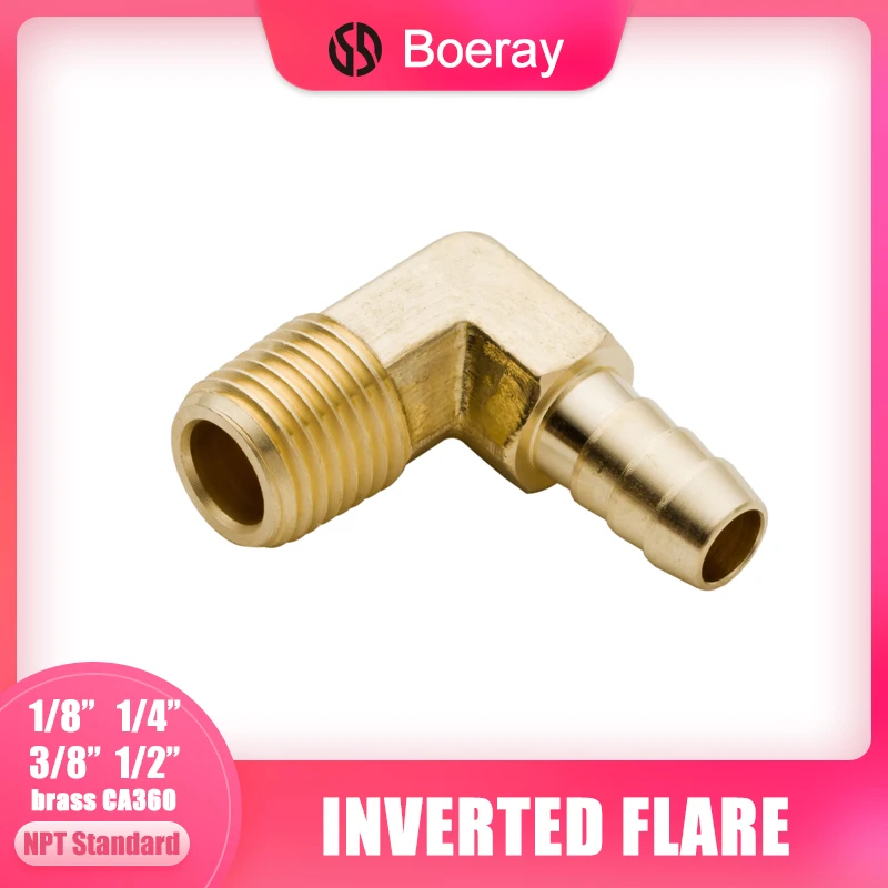 2 шт. фитинг для латунной трубы 1/4 &quot5/16&quot 3/8 &quot1/2&quot до 1/8 &quot1/4&quot локоть 90 градусов