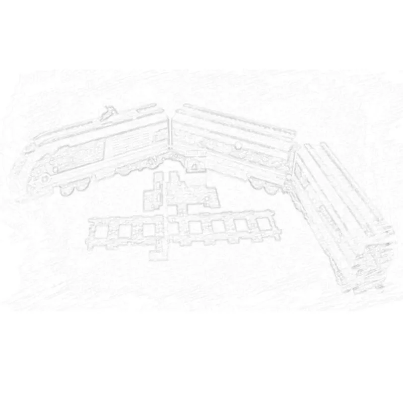 

02117 City Passenger Train RC Train Railway Building Blocks Model Kid Educational Toys Compatible With Train 60197