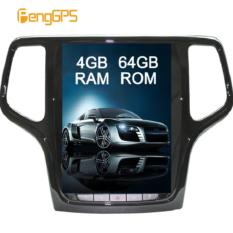 4G+ 64G Android 8,1 Тесла вертикальный экран для Jeep Grand Cherokee- gps навигация аудио DVD плеер 1920*1080 4K HD блок