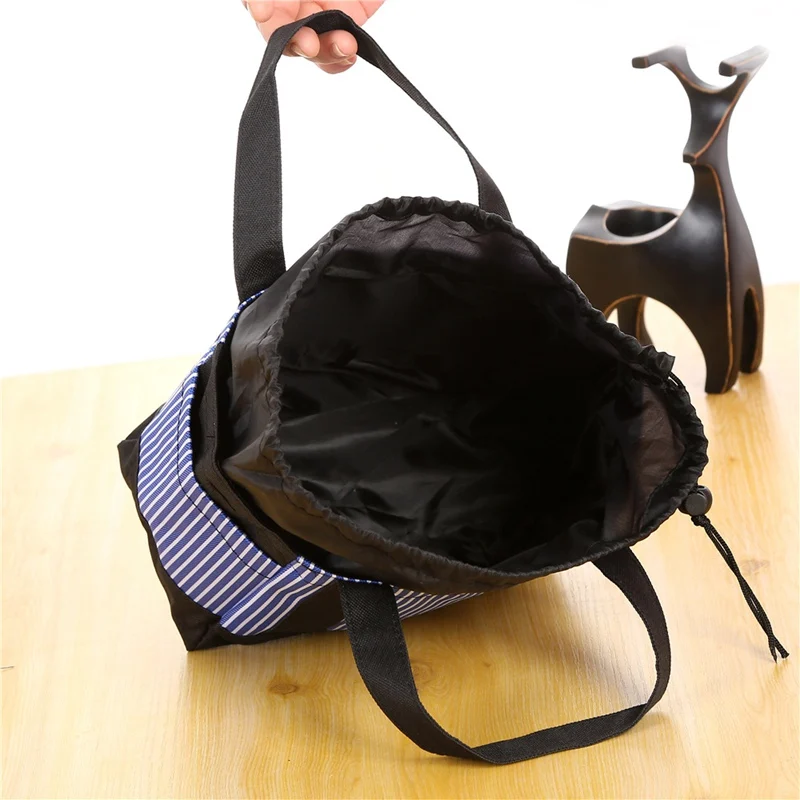 New Oxford Striped Students Kids Food Insulation Bags Baby Bottle Thermal Bag Home Picnic Tote Thermo Drawstring Lunch Bags