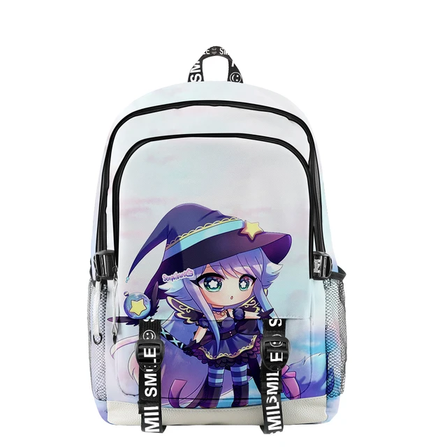 Gacha life series-urso mágico menina kaya mochila cordão saco de