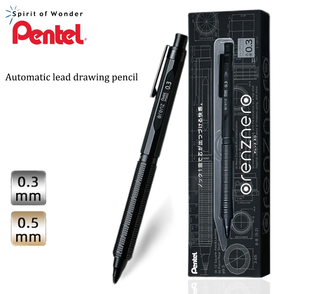 

Pentel PP3003-A Metal Mechanical Pencil Automatic Coring Anti Breaking Retractable NIB Low Center of Gravity Drawing Design