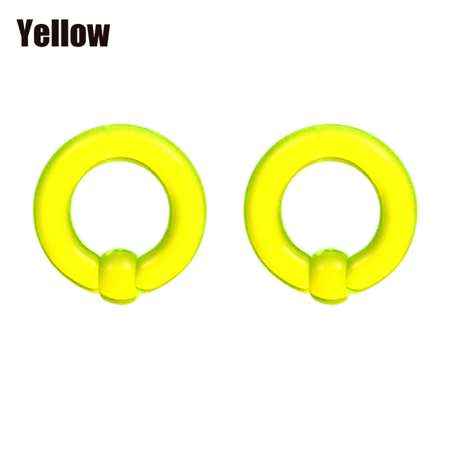 Acrylic BCR Big Large Size Captive Bead Ring Ear Tunnel Plug Expander Gauges Nose Septum Ring Earring Piercing Body Jewelry