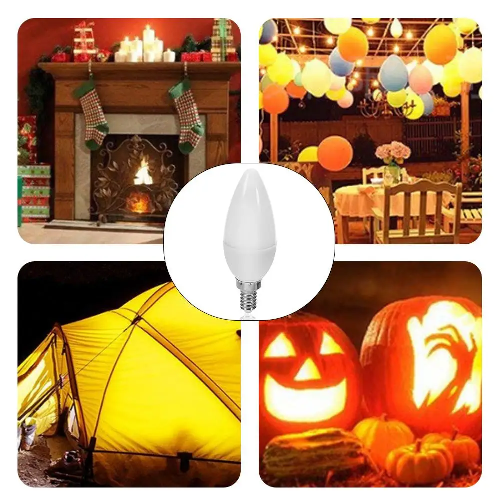 2pcs E14 LED Atmosphere Lamp Flame Fire Effect Simulated Nature Light Bulb Decor Three Light Mode for Home Garden Decoration 2pcs E14 LED Atmosphere Lamp Flame Fire Effect Simulated Nature Light Bulb Decor Three Light Mode for Home Garden Decoration