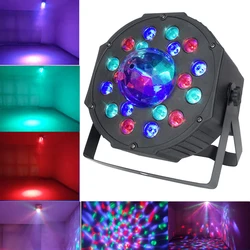 Reflector Par LED plano para iluminación de escenario, luz RGB de 18 LEDs con DMX512 para Dj, fiestas, discotecas, vacaciones y Navidad