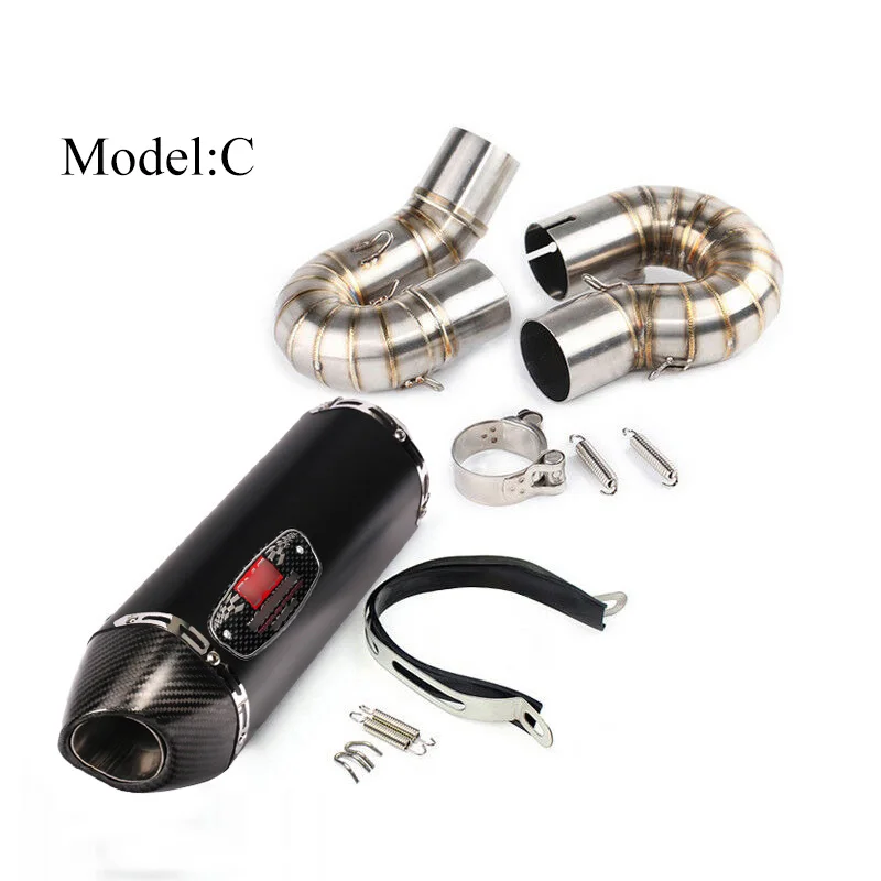 For Honda CBR1000 CBR1000RR 2008- Slip On 51mm Motorcycle Muffler Exhaust Pipe Mid Link Pipe Tail Tube Scooter Moto Escape