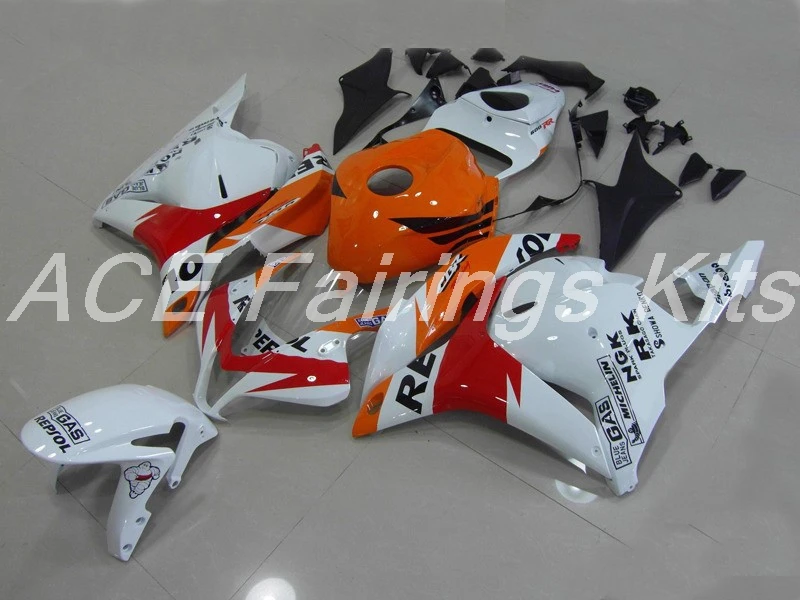 Литья под давлением ABS Полный комплект обтекателя подходит для Honda CBR600RR 09, 10, 11, 12, F5 2009 2010 2011 2012 Обтекатели Repsol