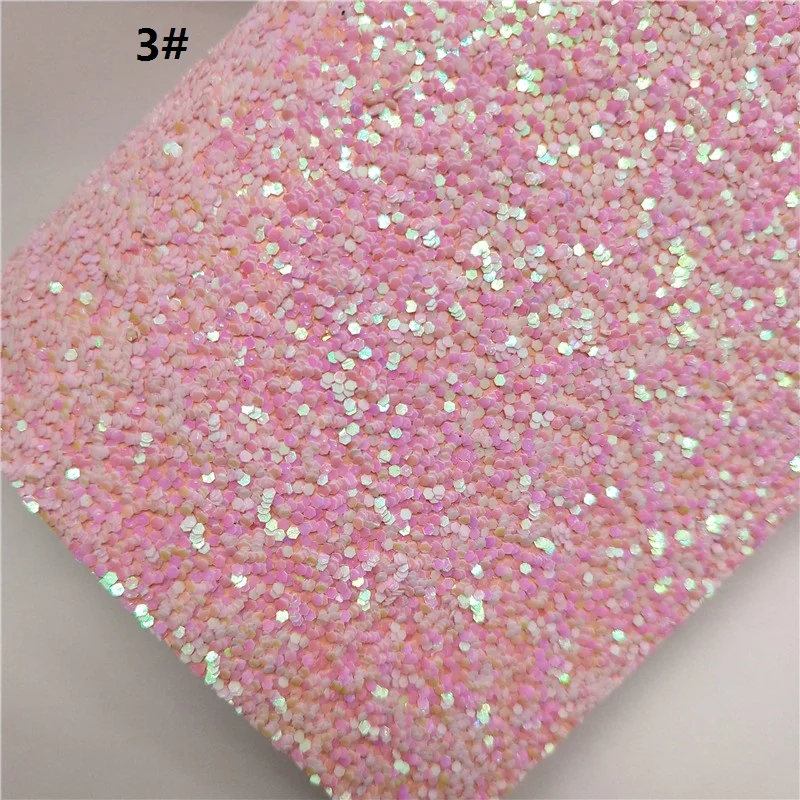 Mini Roll 30x134CM PINK Glitter Fabirc, Chunky Glitter Leather, Glitter Leather Roll For Making Bows LEOsyntheticoDIY SK001 - Цвет: 3