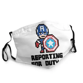 

Captain America Marvel Superhero Non-Disposable Mouth Face Mask Anti Haze Dust Mask Protection Mask Respirator Muffle