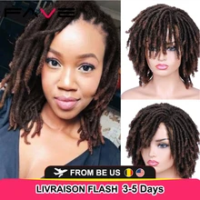 FAVE-peluca rizada Dreadlock para mujer y hombre, pelo Afro rizado de color negro Natural/1b 30, color marrón degradado, para fiesta