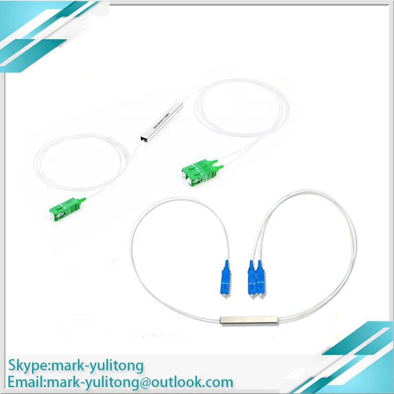 SC APC UPC 1X2PLC волоконно оптический распределитель патч корд ftth0 9 мм Одномодовый мини